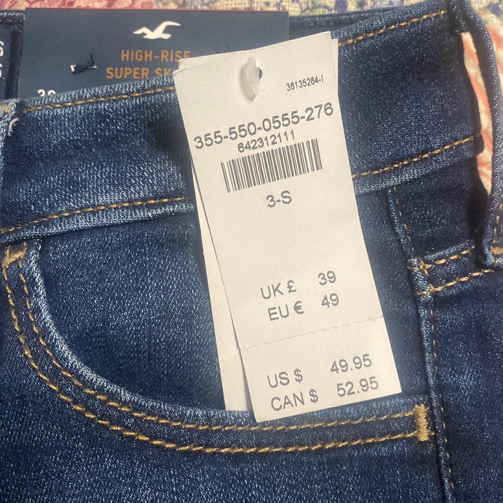 Brand new Hollister high rise skinny jeans
